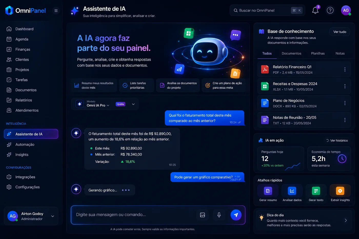 Assistente de IA do OmniPanel